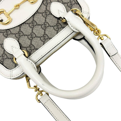 Gucci Horsebit 1955 Shoulder Bag GG Supreme Canvas Beige — view 6