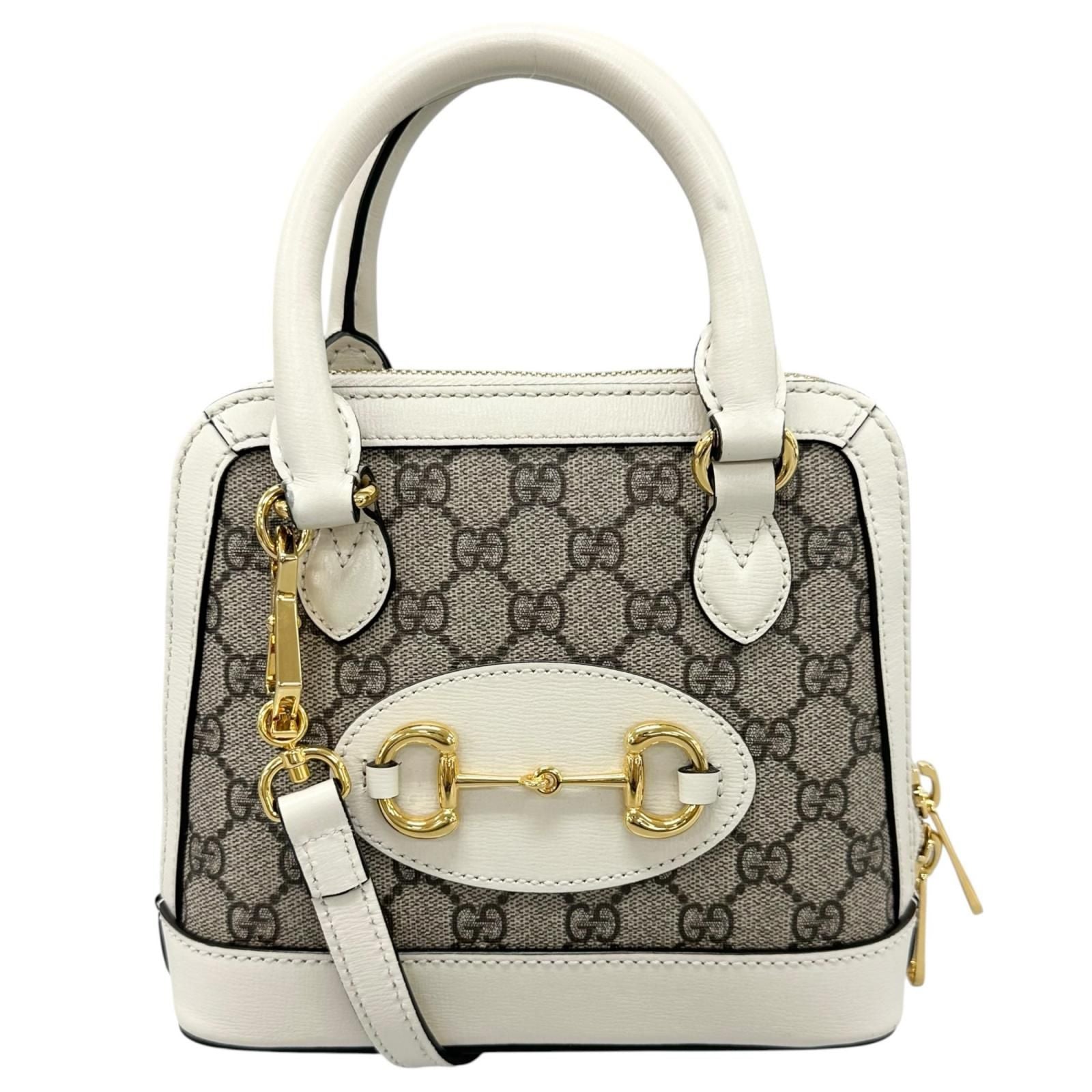 Gucci Horsebit 1955 Shoulder Bag GG Supreme Canvas Beige