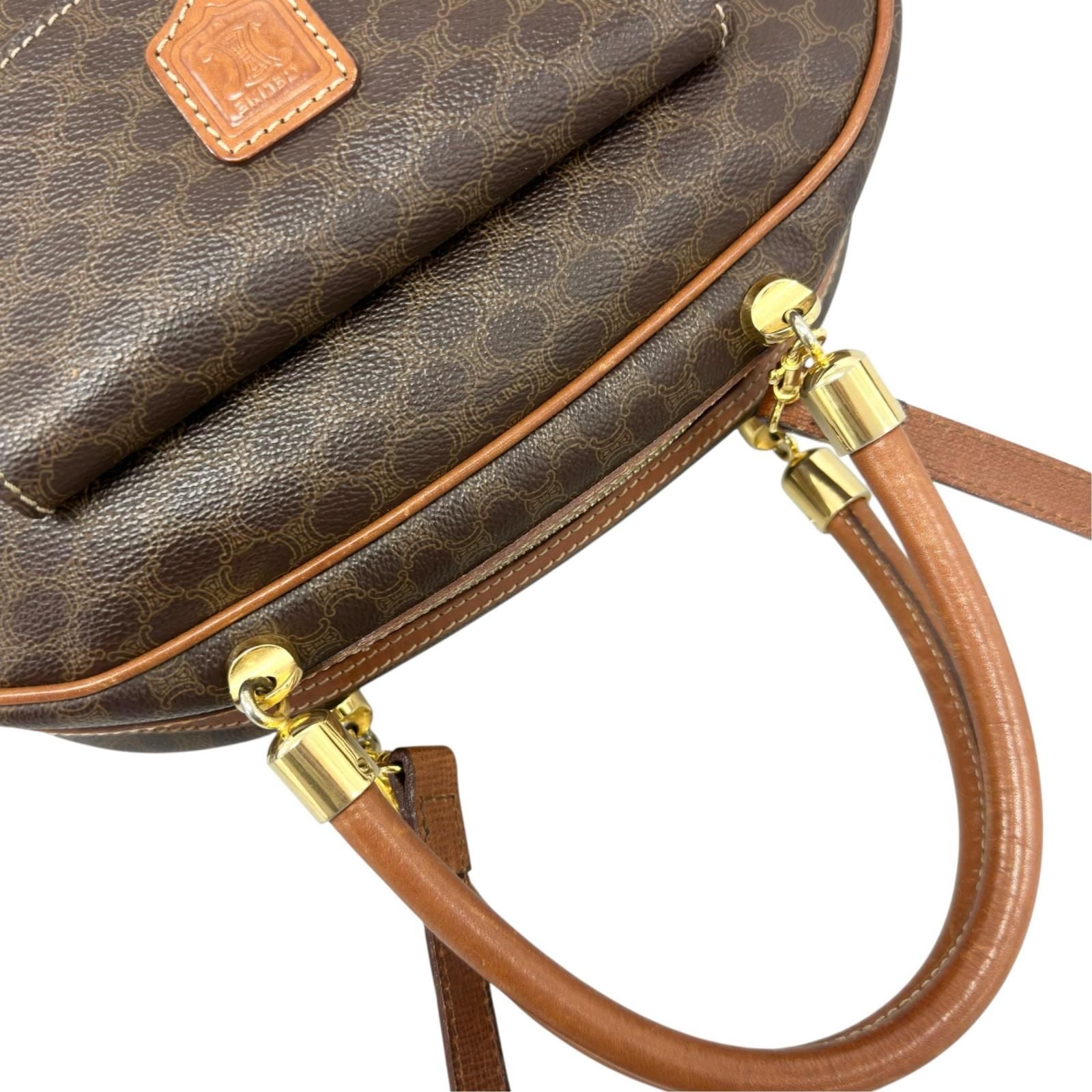 Celine Macadam Handbag Brown — view 6
