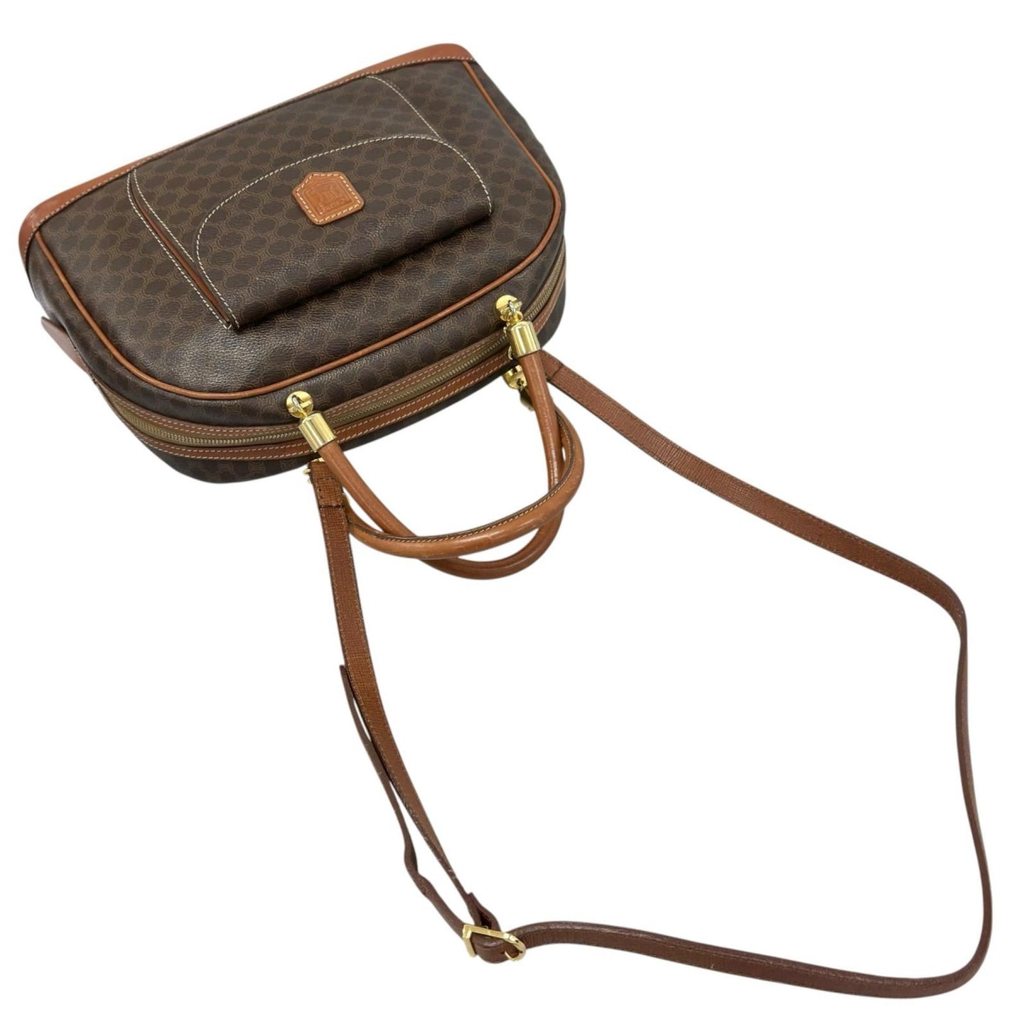 Celine Macadam Handbag Brown — view 5