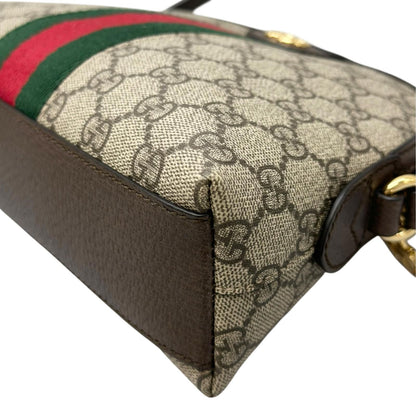 Gucci Ophidia Shoulder Bag GG Supreme Canvas Brown — view 8