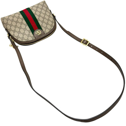Gucci Ophidia Shoulder Bag GG Supreme Canvas Brown — view 5