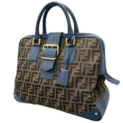 Fendi Zucca Handbag Canvas Leather Brown — view 2
