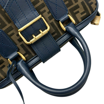Fendi Zucca Handbag Canvas Leather Brown — view 6