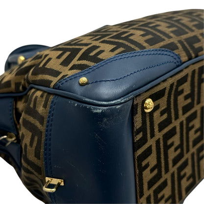 Fendi Zucca Handbag Canvas Leather Brown — view 7