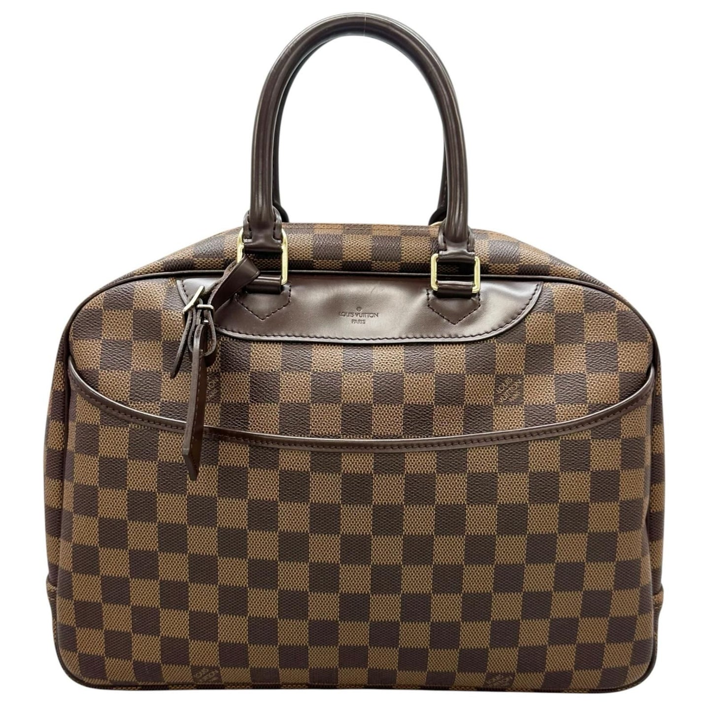 Louis Vuitton Deauville Handbag Damier Canvas Brown
