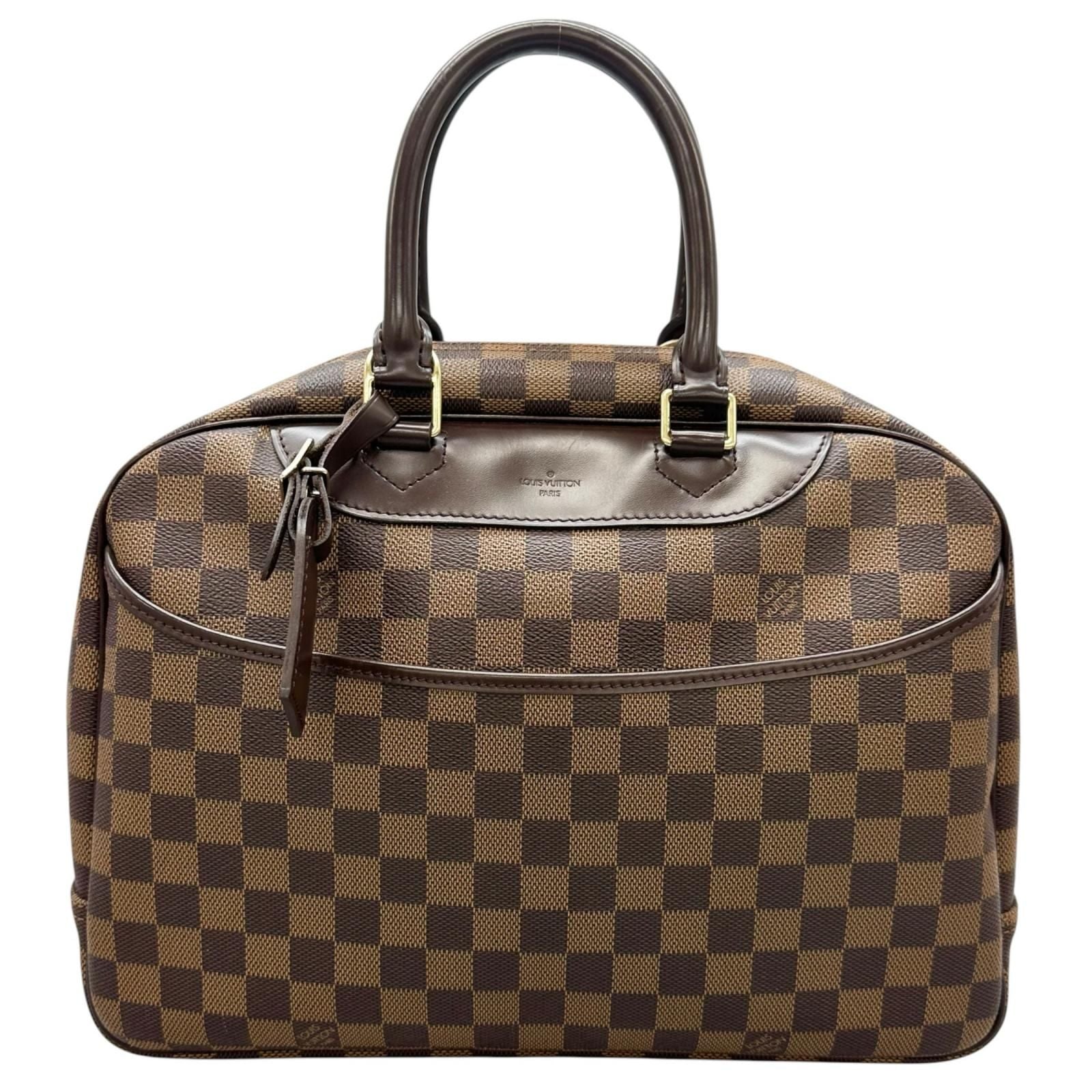 Louis Vuitton Deauville Handbag Damier Canvas Brown