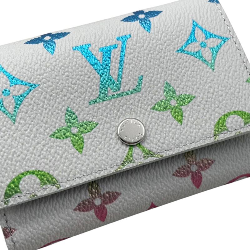 Louis Vuitton Trifold Wallet Victor Monogram Iridescent Gray