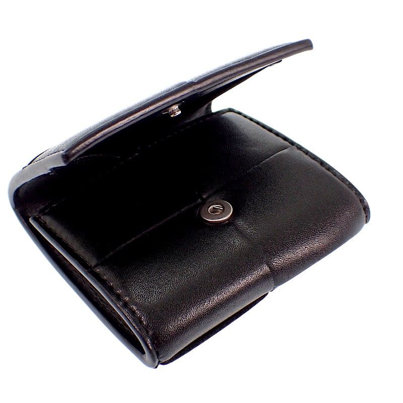 Bottega Veneta Cassette Coin Purse Calf Black
