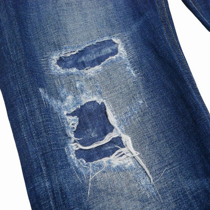 Dolce & Gabbana 10 Gold Denim Pants 52 Distressed Tapered Jeans