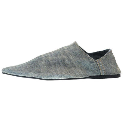Balenciaga Denim Flat Mule Shoes Indigo 39