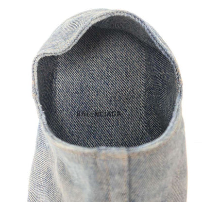 Balenciaga Denim Flat Mule Shoes Indigo 39