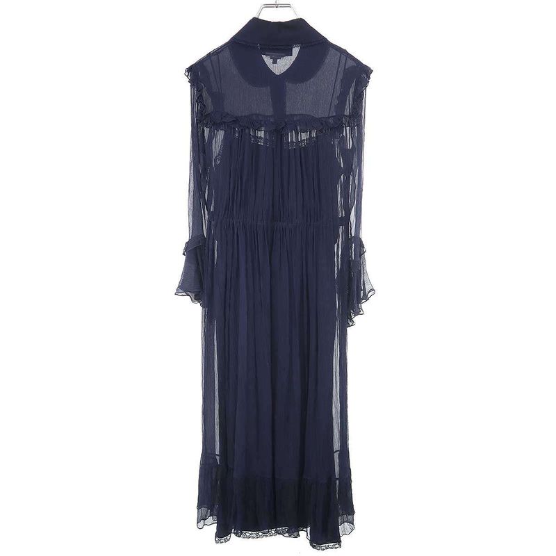 Gucci Chiffon Dress Navy 38