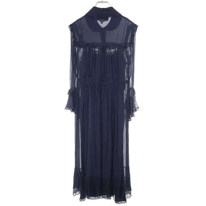 Gucci Chiffon Dress Navy 38