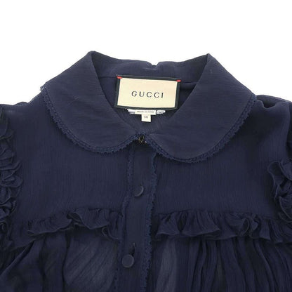 Gucci Chiffon Dress Navy 38