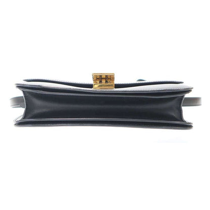 Celine Classic Box Medium Box Leather Shoulder Bag Black