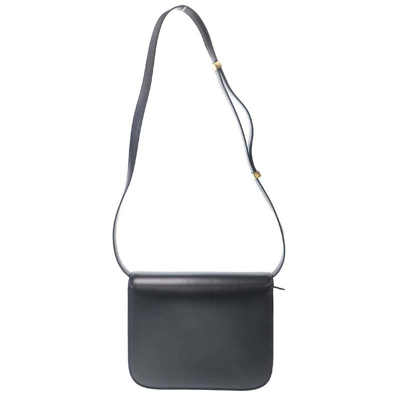 Celine Classic Box Medium Box Leather Shoulder Bag Black