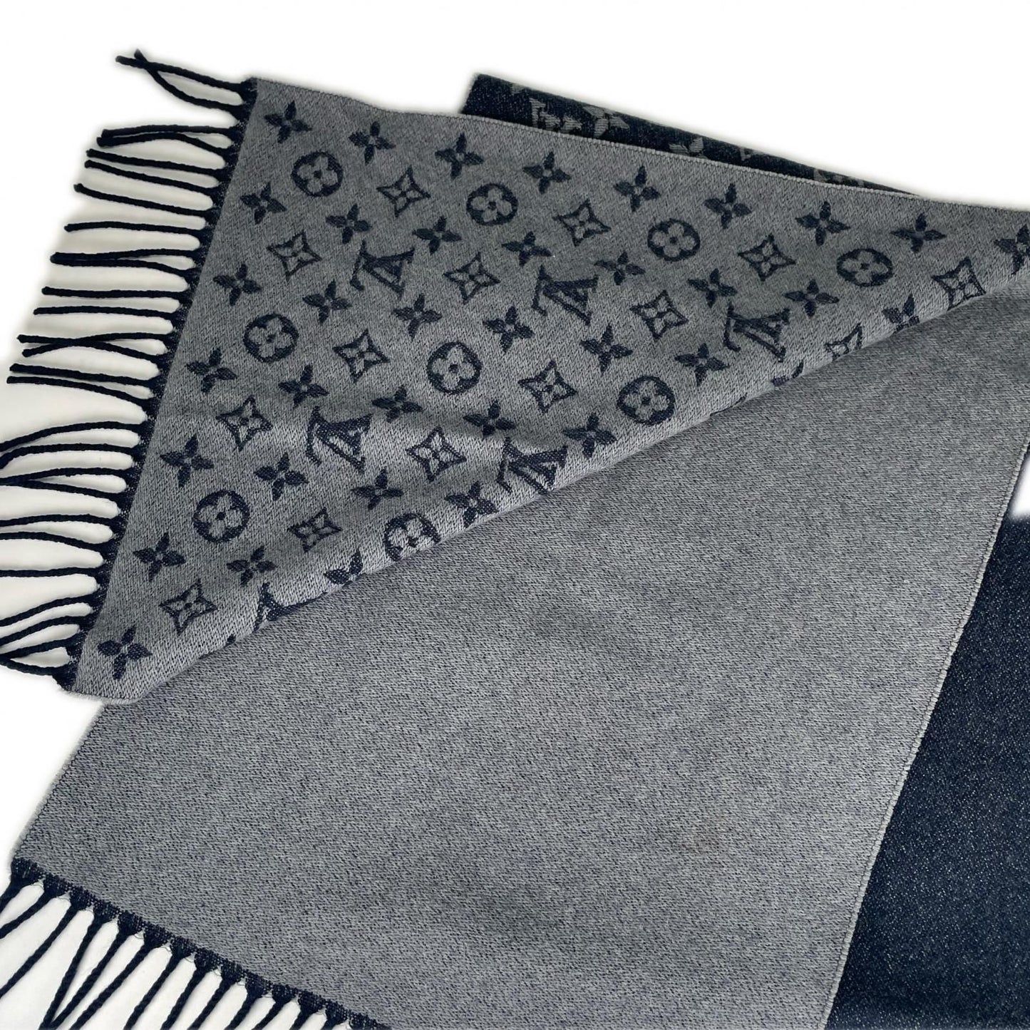 Louis Vuitton Etole AW Scarf Cashmere Wool Navy — view 5