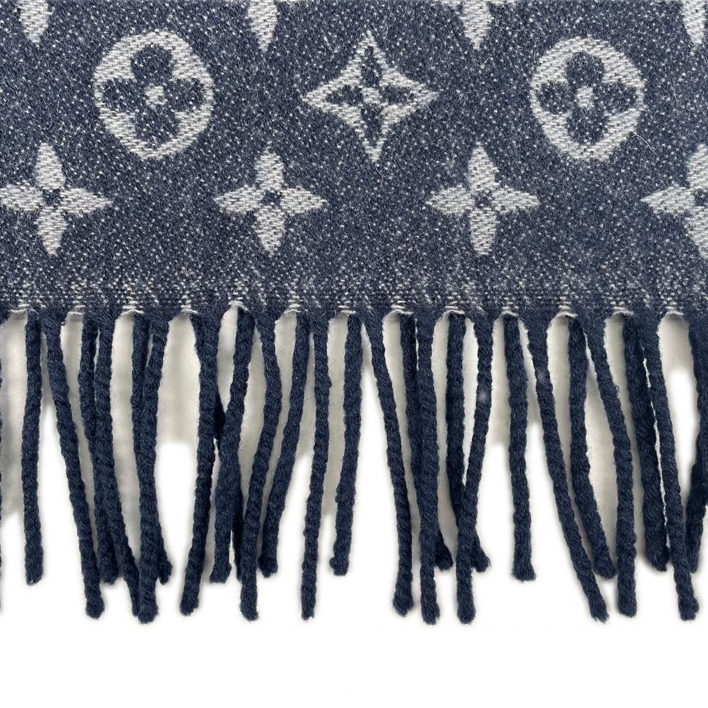 Louis Vuitton Etole AW Scarf Cashmere Wool Navy — view 4