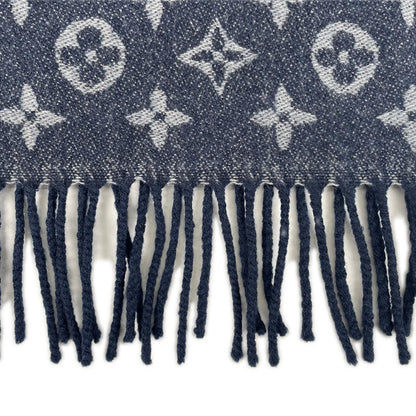 Louis Vuitton Etole AW Scarf Cashmere Wool Navy — view 4
