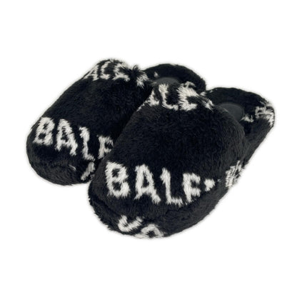 Balenciaga AW Sandals Faux Fur Black