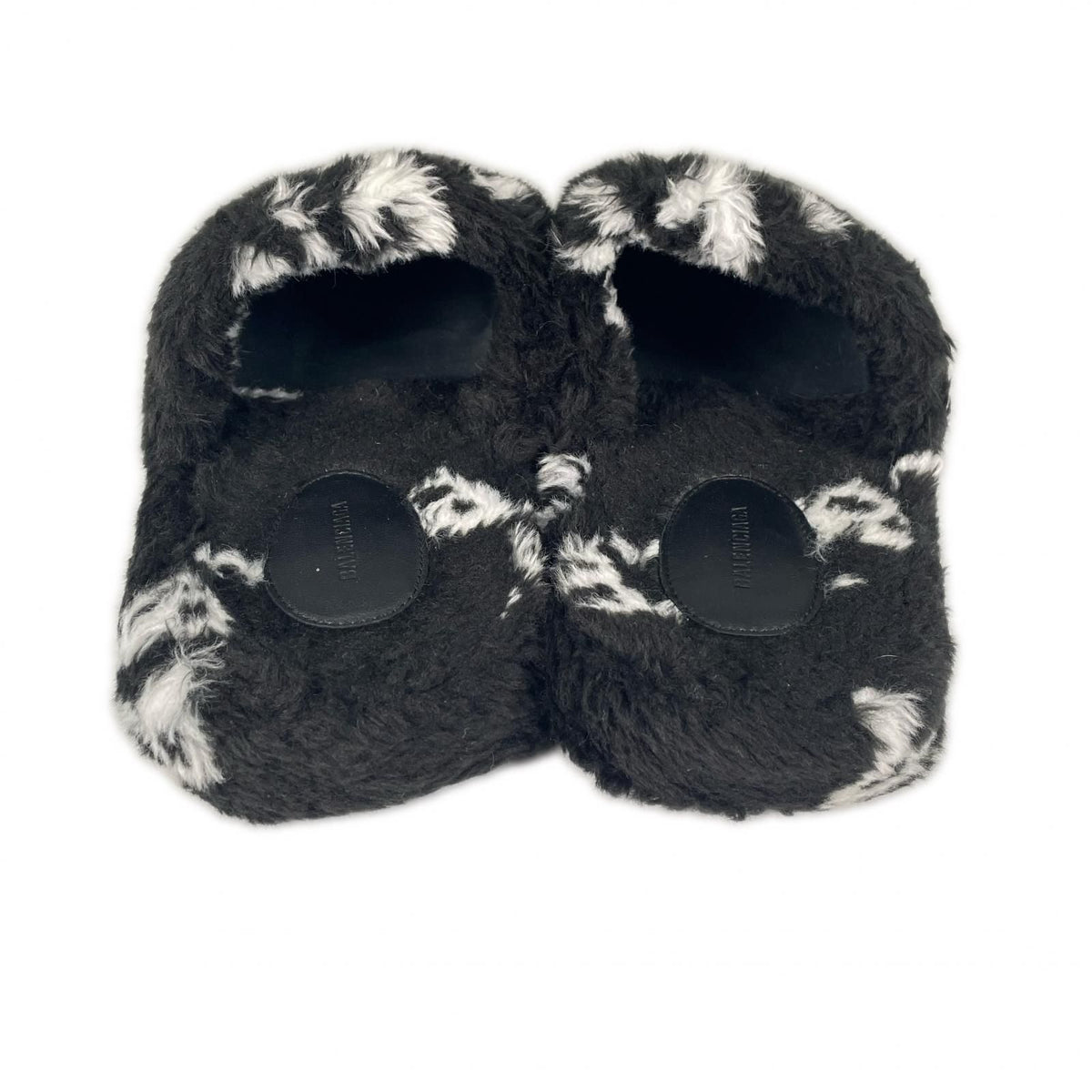 Balenciaga AW Sandals Faux Fur Black — view 5