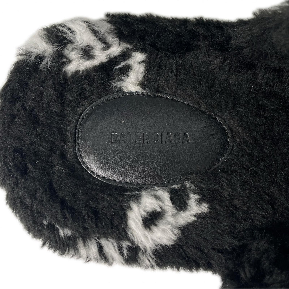 Balenciaga AW Sandals Faux Fur Black — view 8
