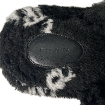 Balenciaga AW Sandals Faux Fur Black — view 8