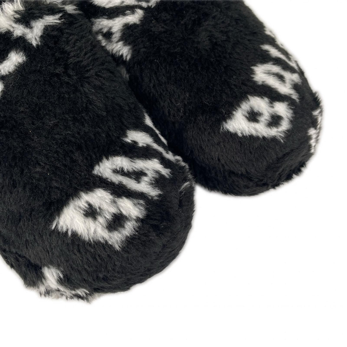 Balenciaga AW Sandals Faux Fur Black — view 6
