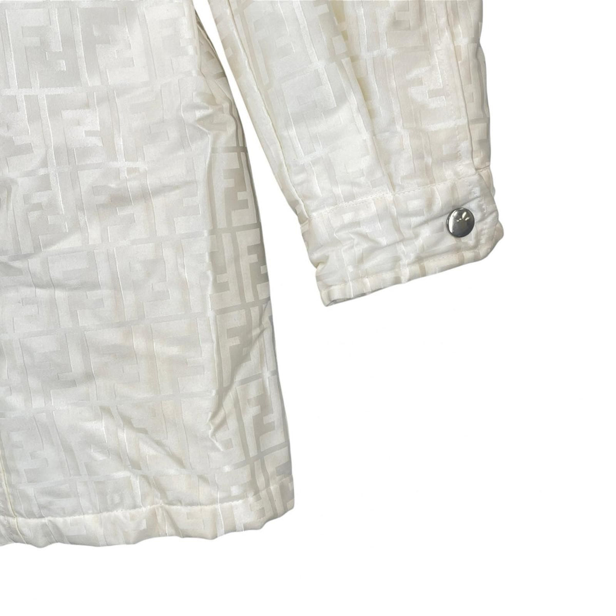 Fendi Zucca AW Coat Cotton Nylon White 44 — view 4
