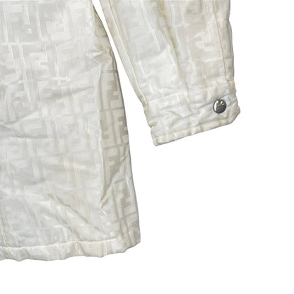 Fendi Zucca AW Coat Cotton Nylon White 44 — view 4