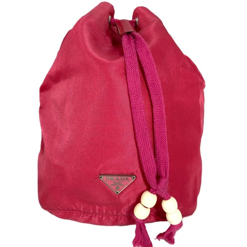 Prada Pouch Triangle Logo Nylon Pink