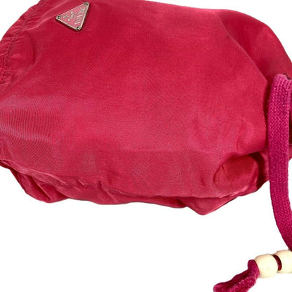 Prada Pouch Triangle Logo Nylon Pink