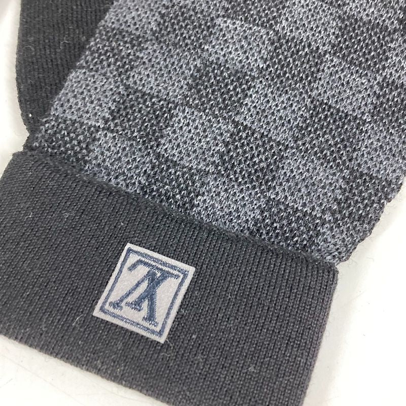 Louis Vuitton Gloves Gon Petit Damier Wool Black