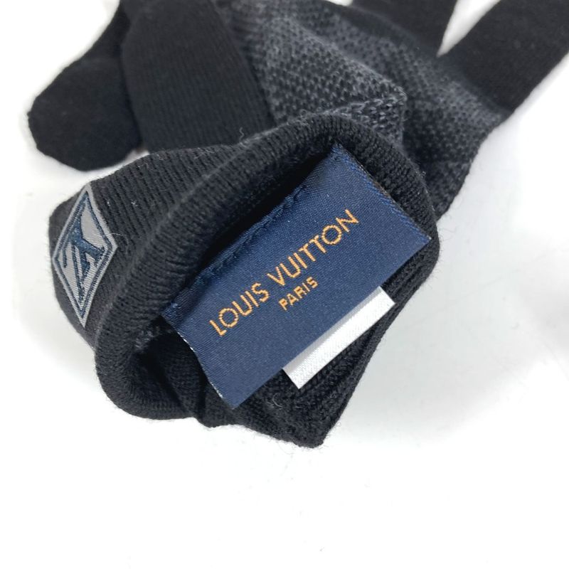 Louis Vuitton Gloves Gon Petit Damier Wool Black