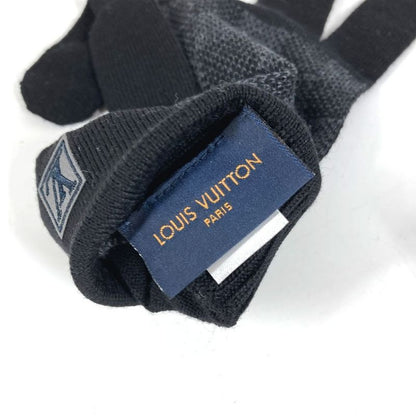 Louis Vuitton Gloves Gon Petit Damier Wool Black