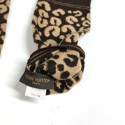 Louis Vuitton Gloves Gonmail Leopard Print Cashmere Brown