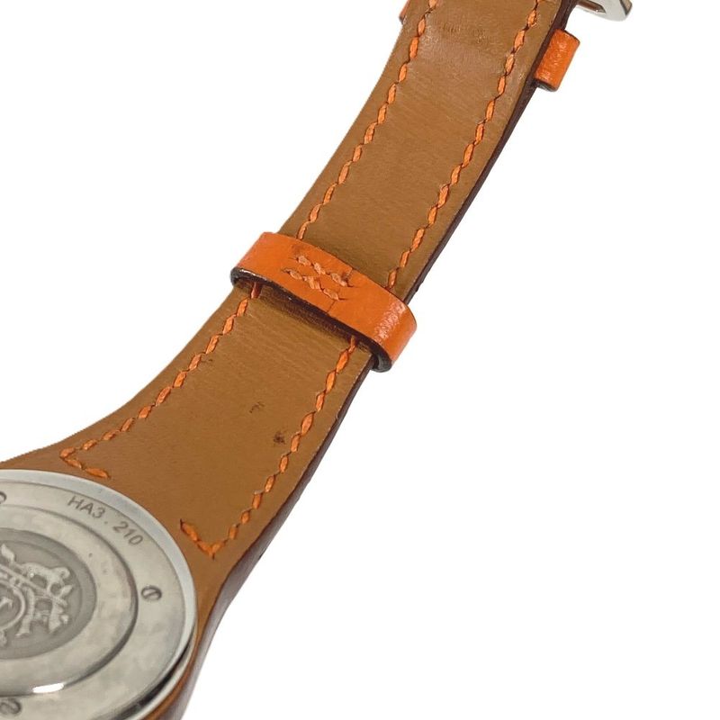 Hermes Watch Ahne Leather Orange