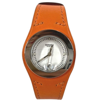 Hermes Watch Ahne Leather Orange