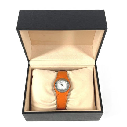 Hermes Watch Ahne Leather Orange