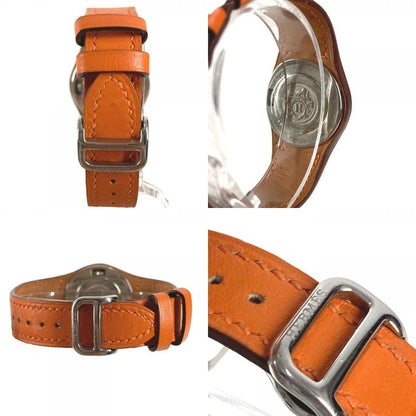 Hermes Watch Ahne Leather Orange