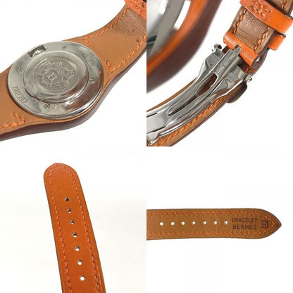 Hermes Watch Ahne Leather Orange