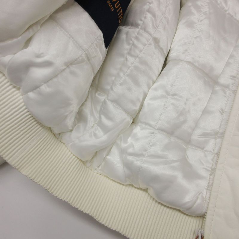 Louis Vuitton Jacket Ornament Leather Zip Up White