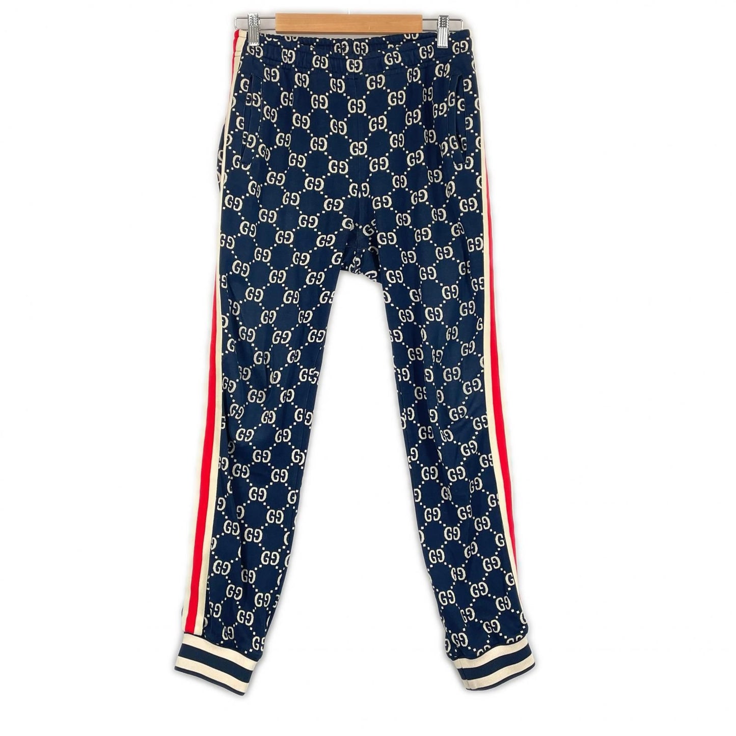Gucci Technical Jersey GG Pattern SS Jogger Pants Cotton Navy