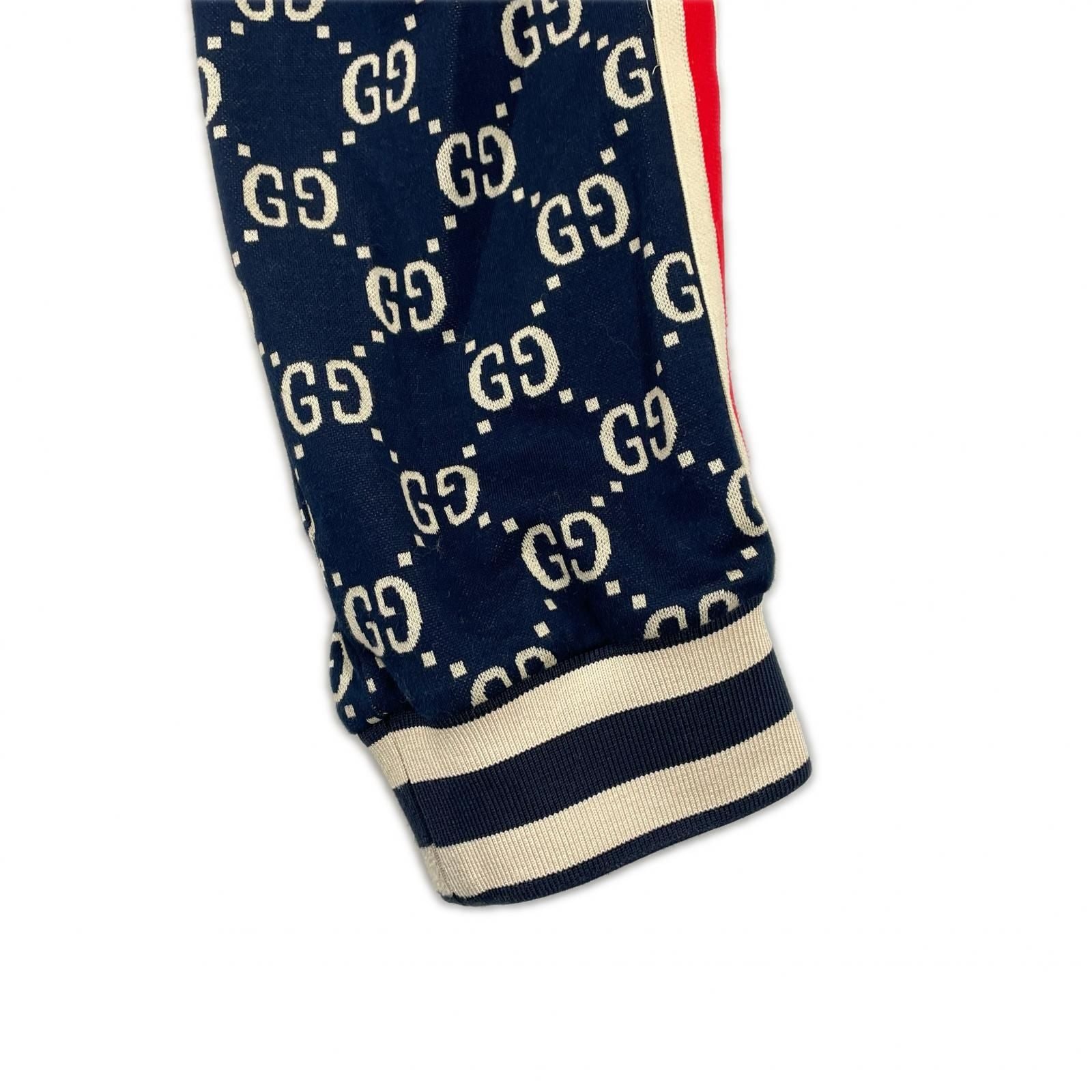 Gucci Technical Jersey GG Pattern SS Jogger Pants Cotton Navy — view 4