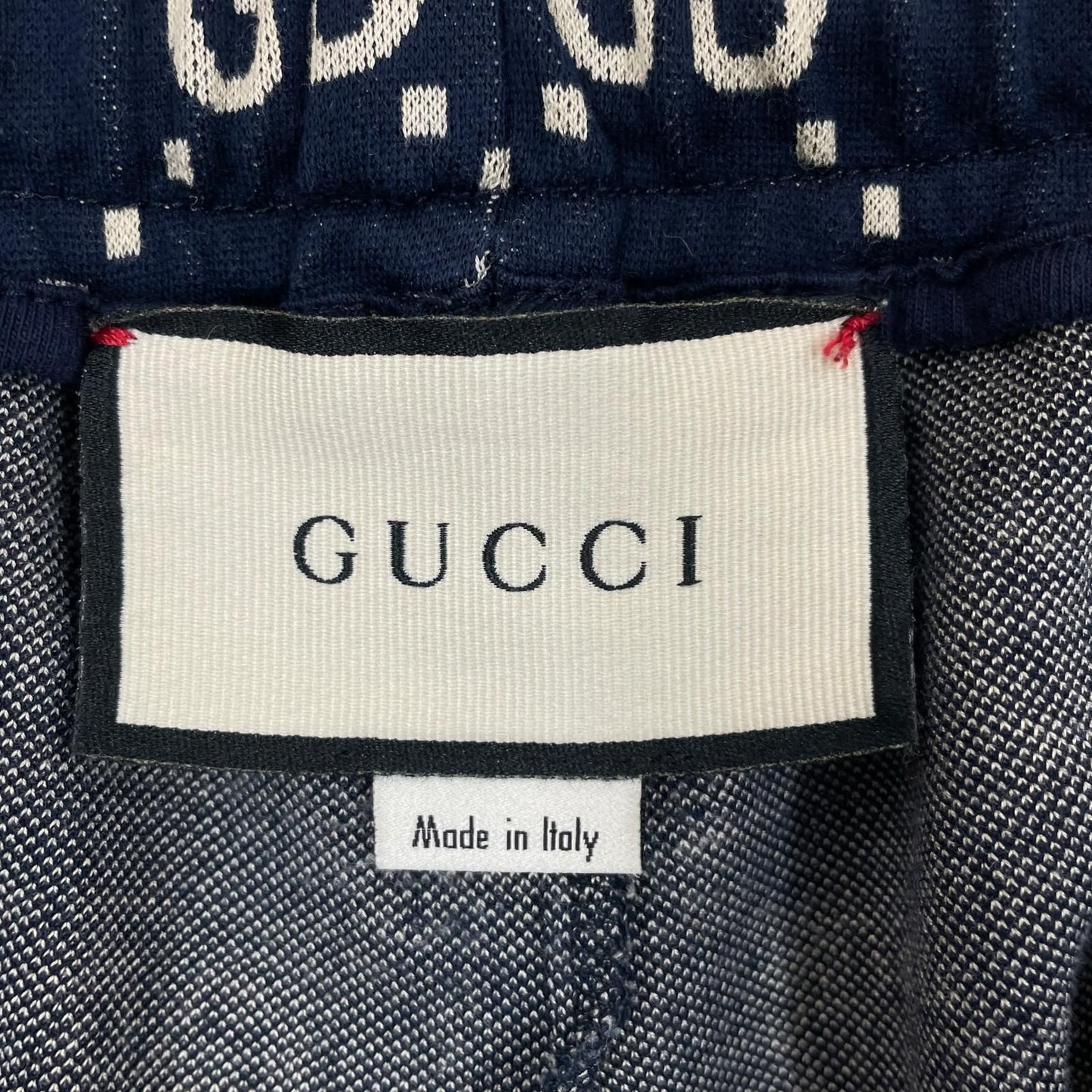 Gucci Technical Jersey GG Pattern SS Jogger Pants Cotton Navy — view 5