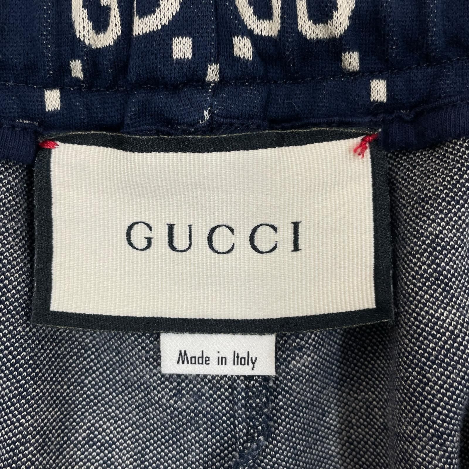 Gucci Technical Jersey GG Pattern SS Jogger Pants Cotton Navy — view 5