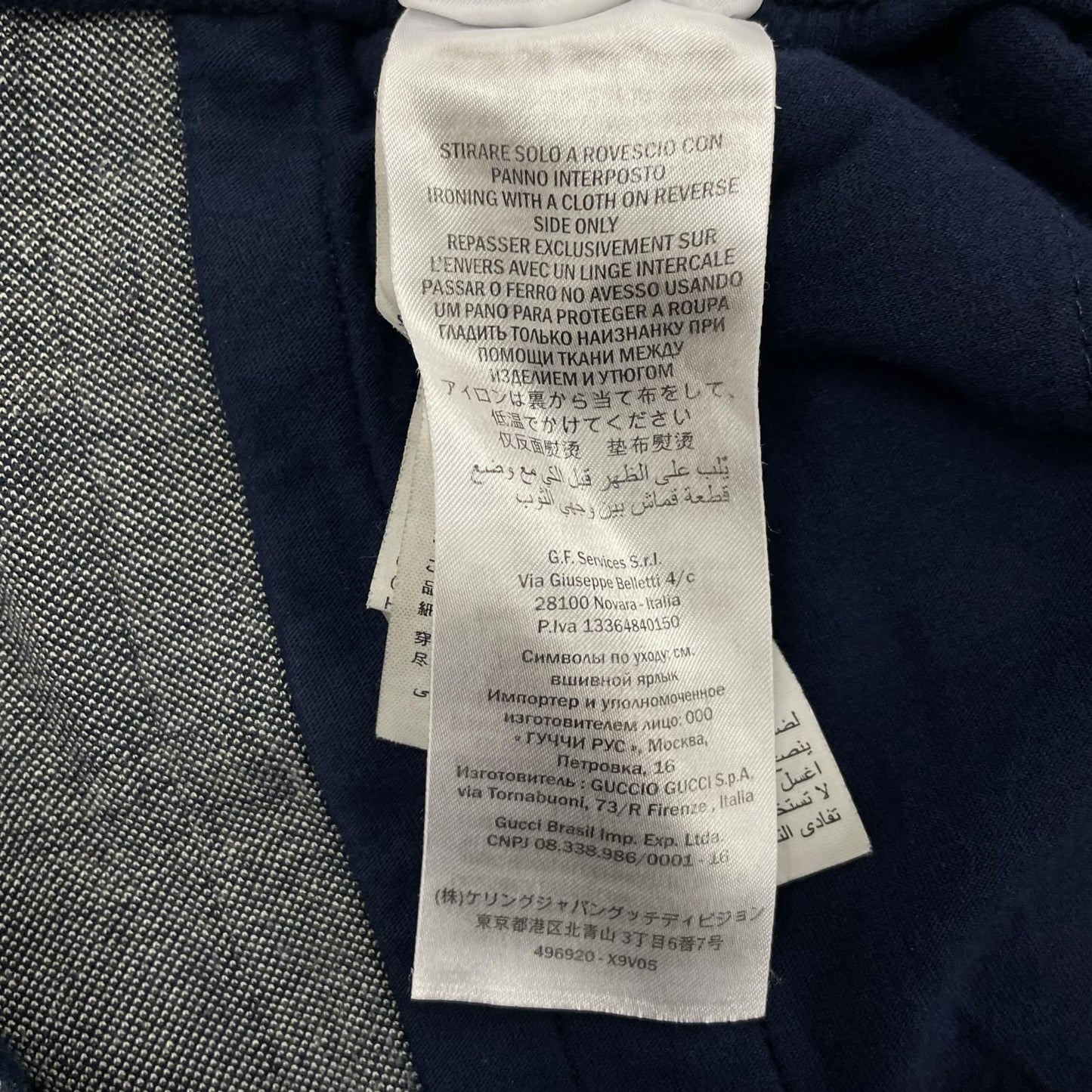 Gucci Technical Jersey GG Pattern SS Jogger Pants Cotton Navy — view 8