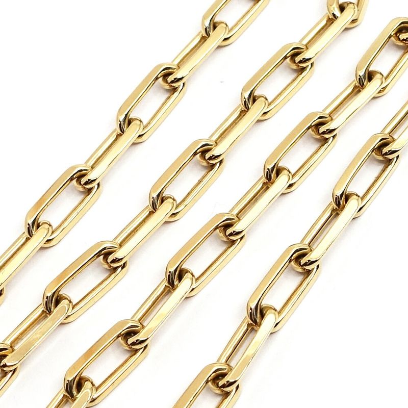 Cartier 18k Yellow Gold Santos de Cartier Necklace MM Midi Ammodel