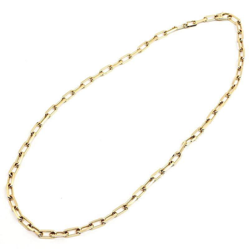 Cartier 18k Yellow Gold Santos de Cartier Necklace MM Midi Ammodel